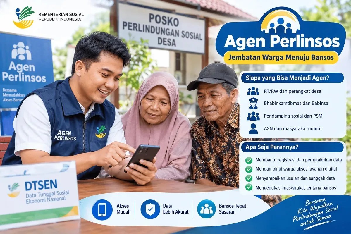 Link Daftar Agen Perlinsos di agent-perlinsos.kemensos.go.id, Login IKD 2026: Apakah Agen Digaji? Ini Penjelasannya