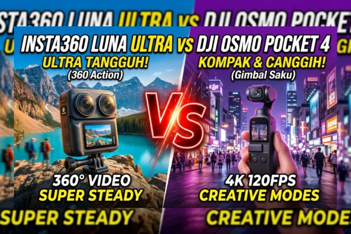 Insta360 Luna Ultra vs DJI Osmo Pocket 4: Kamera Saku Terbaik 2026