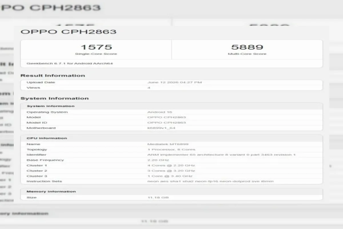 Oppo Reno 16 Pro Global Gunakan Chipset MediaTek Dimensity 8500