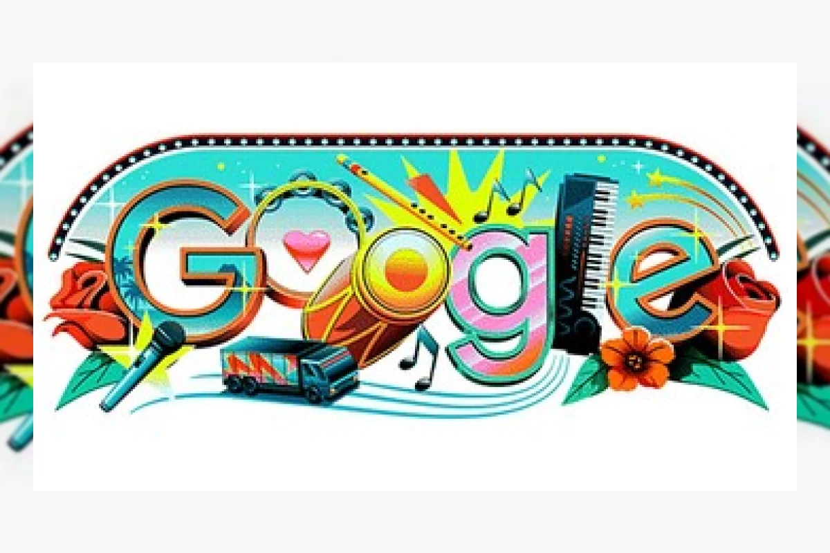Google Doodle Rayakan Hari Musik Dunia dengan Visualisasi Dangdut