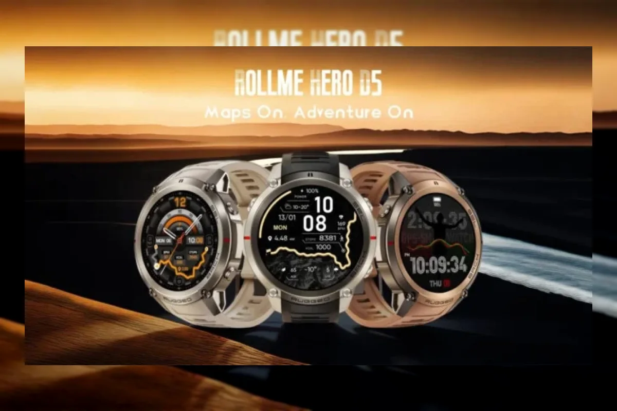 Rollme Hero D5 Resmi Meluncur dengan GPS Dual-Band, Peta Offline dan Baterai 21 Hari