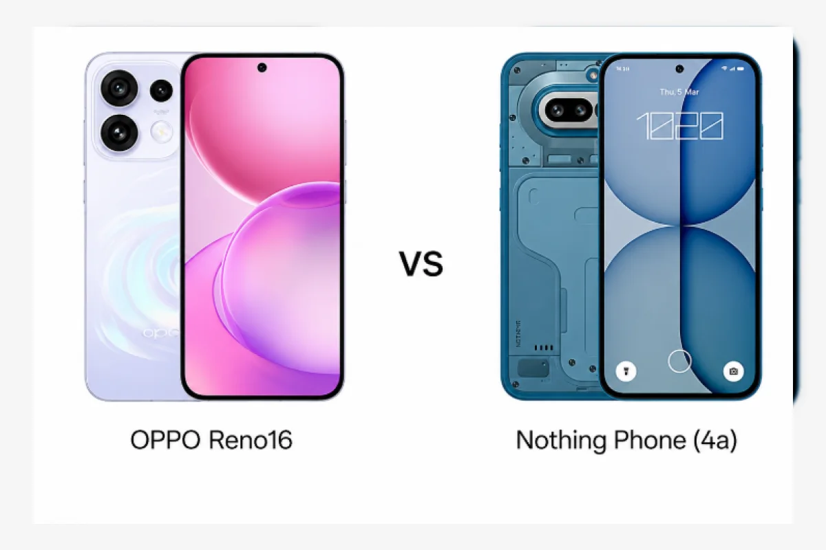 Perbandingan OPPO Reno16 vs Nothing Phone (4a): Spesifikasi, Kamera, dan Baterai