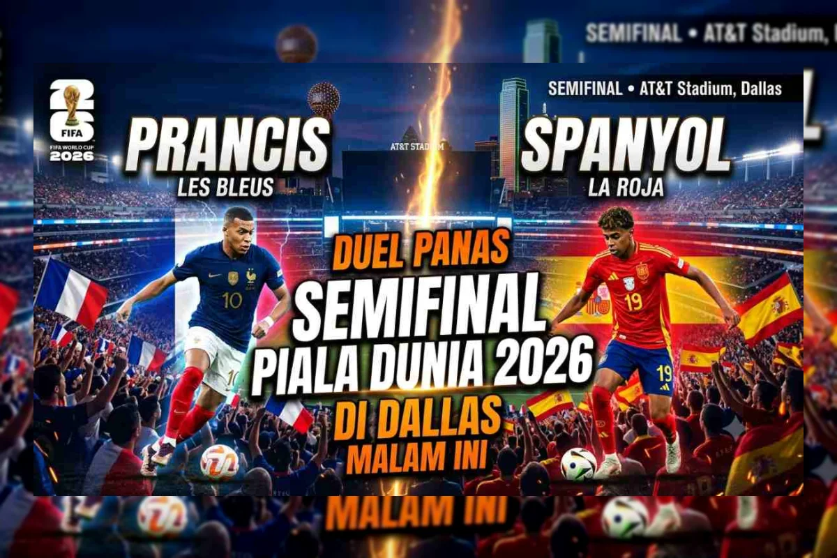 Prancis vs Spanyol: Duel Panas Semifinal Piala Dunia 2026 di Dallas Malam Ini