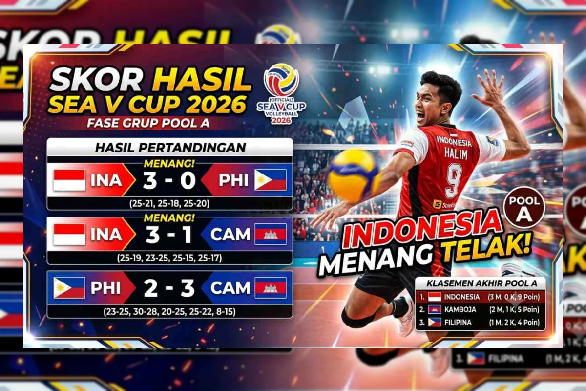 Hasil SEA V Cup 2026: Indonesia Sapu Bersih Fase Grup dan Lolos ke Semifinal
