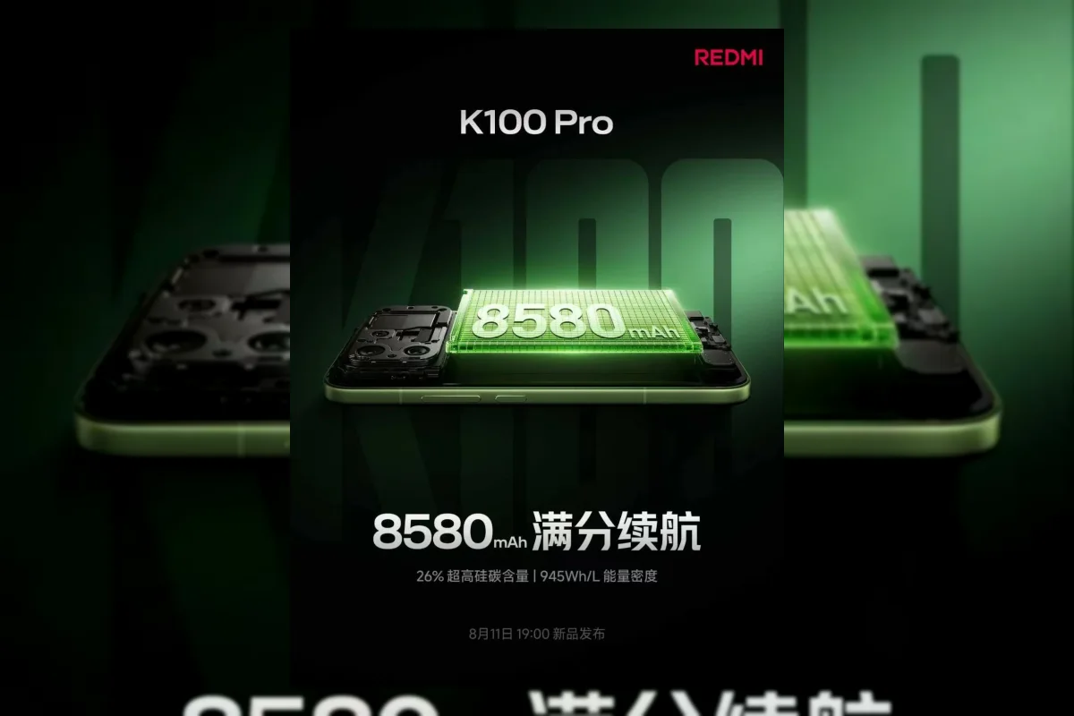 Redmi K100 Pro: Baterai 8.580 mAh, Charging 100W, dan Kamera 200MP Dikonfirmasi
