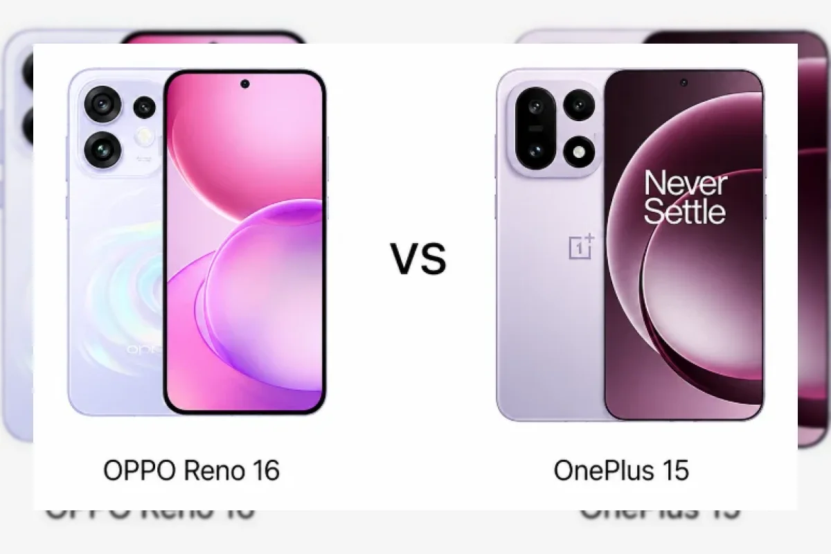 OPPO Reno 16 vs OnePlus 15: Perbandingan Kamera, Baterai, dan Performa