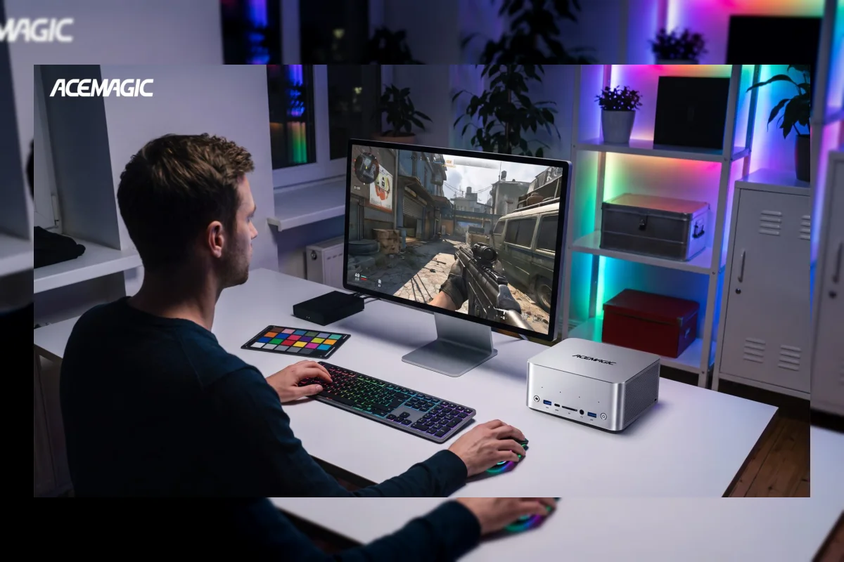 Acemagic F9A mini PC dengan Ryzen AI Max+ Pro 495