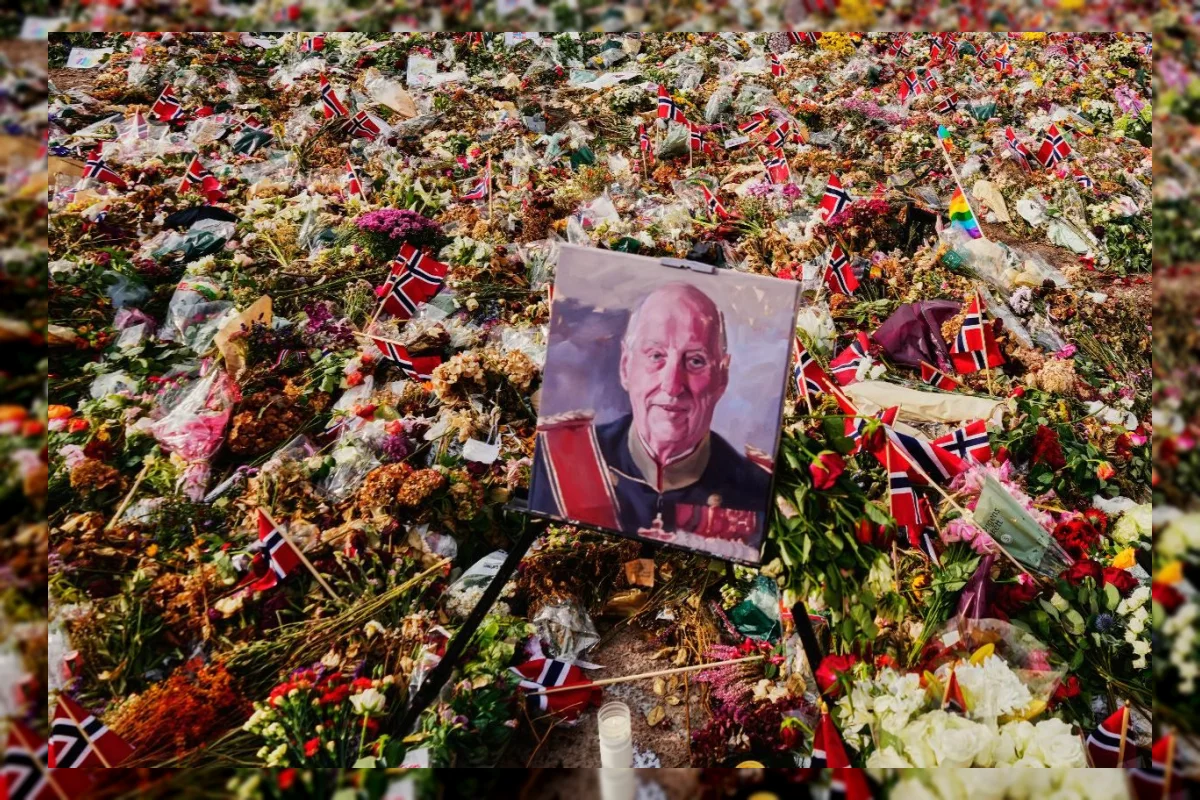 Prosesi pemakaman Raja Harald V di Oslo
