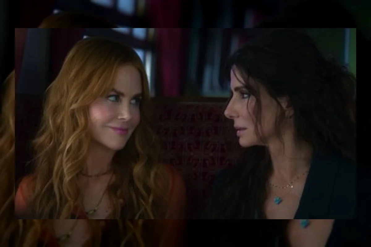 Adegan Sandra Bullock dan Nicole Kidman dalam film Practical Magic: The Book of Magic
