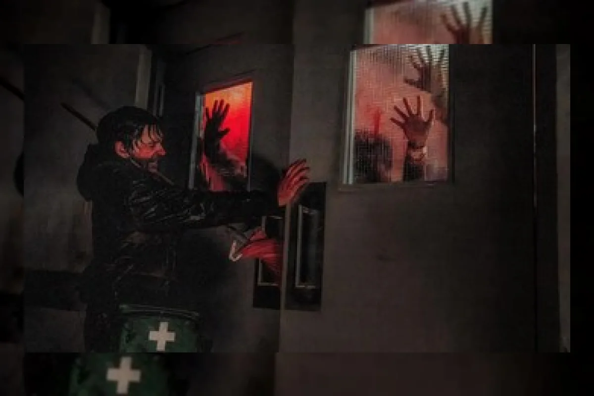 Ilustrasi suasana film Resident Evil 2026 tentang wabah zombi di Raccoon City