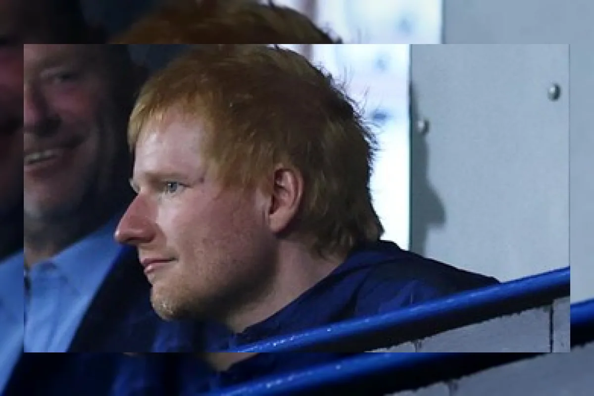 Ed Sheeran tampil di atas panggung konser