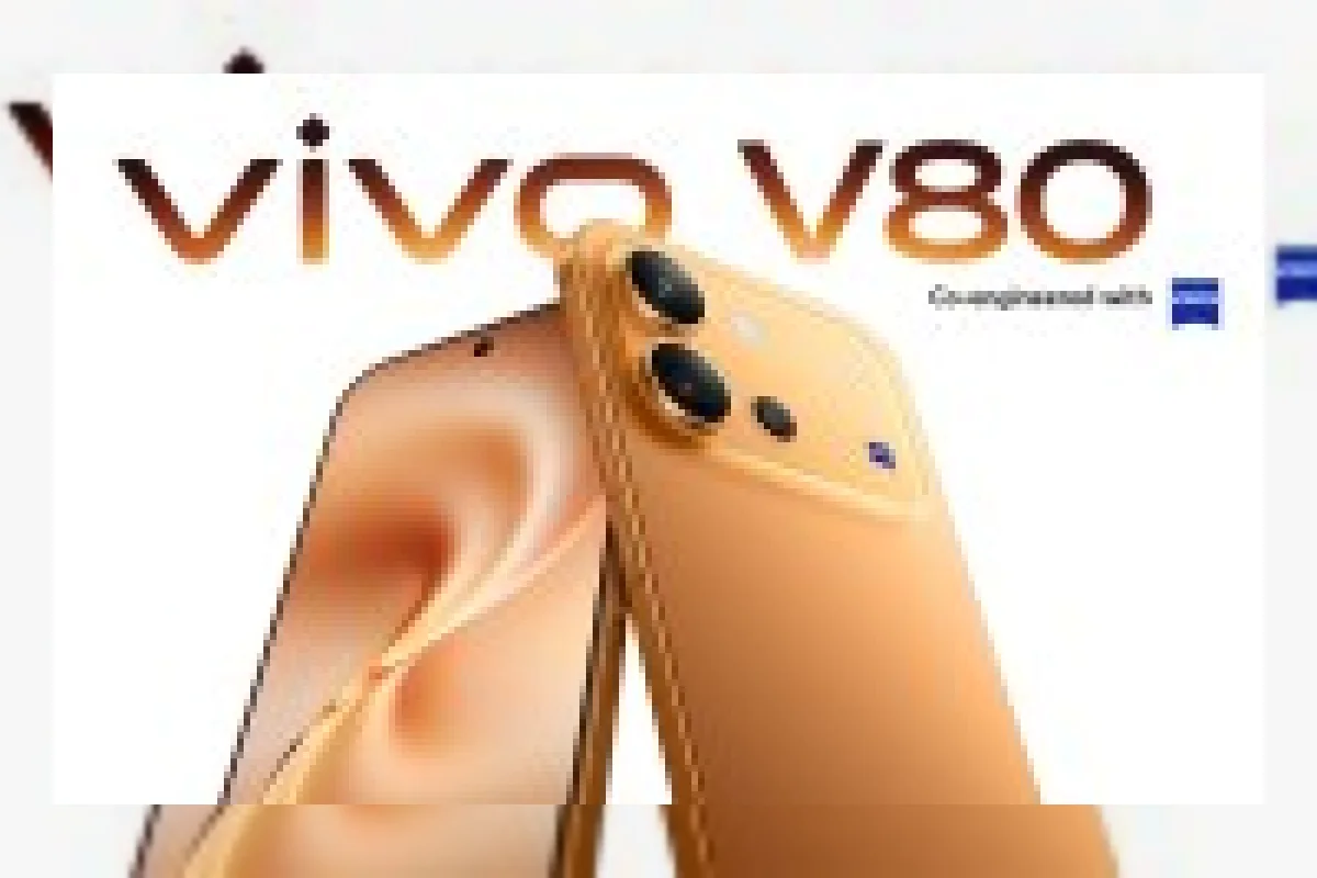 Ilustrasi ponsel vivo V80 dengan layar OLED dan kamera ZEISS