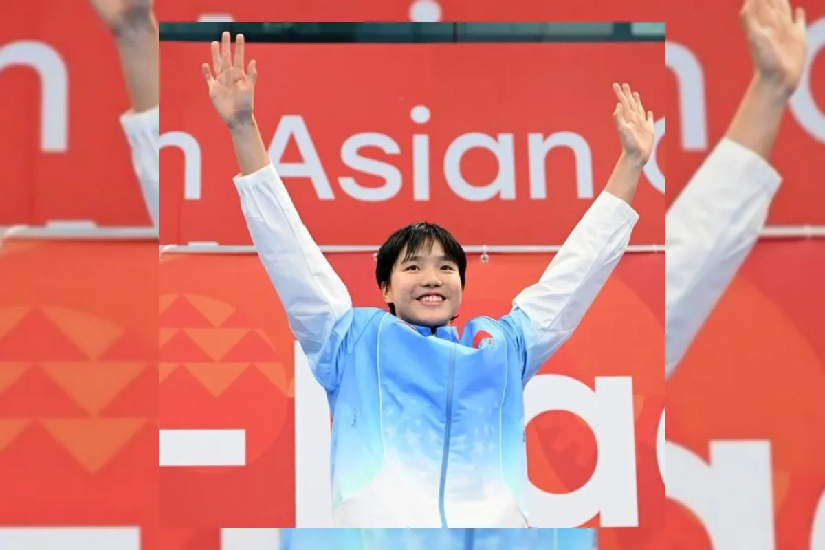 Perenang China Yu Zidi beraksi di Asian Games 2026