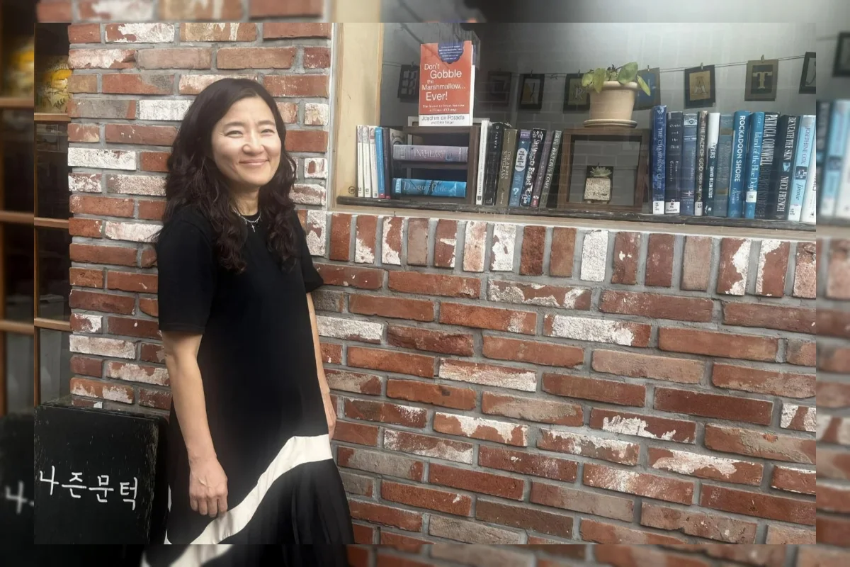 Lorong toko buku bekas Baedari di Incheon, Korea Selatan
