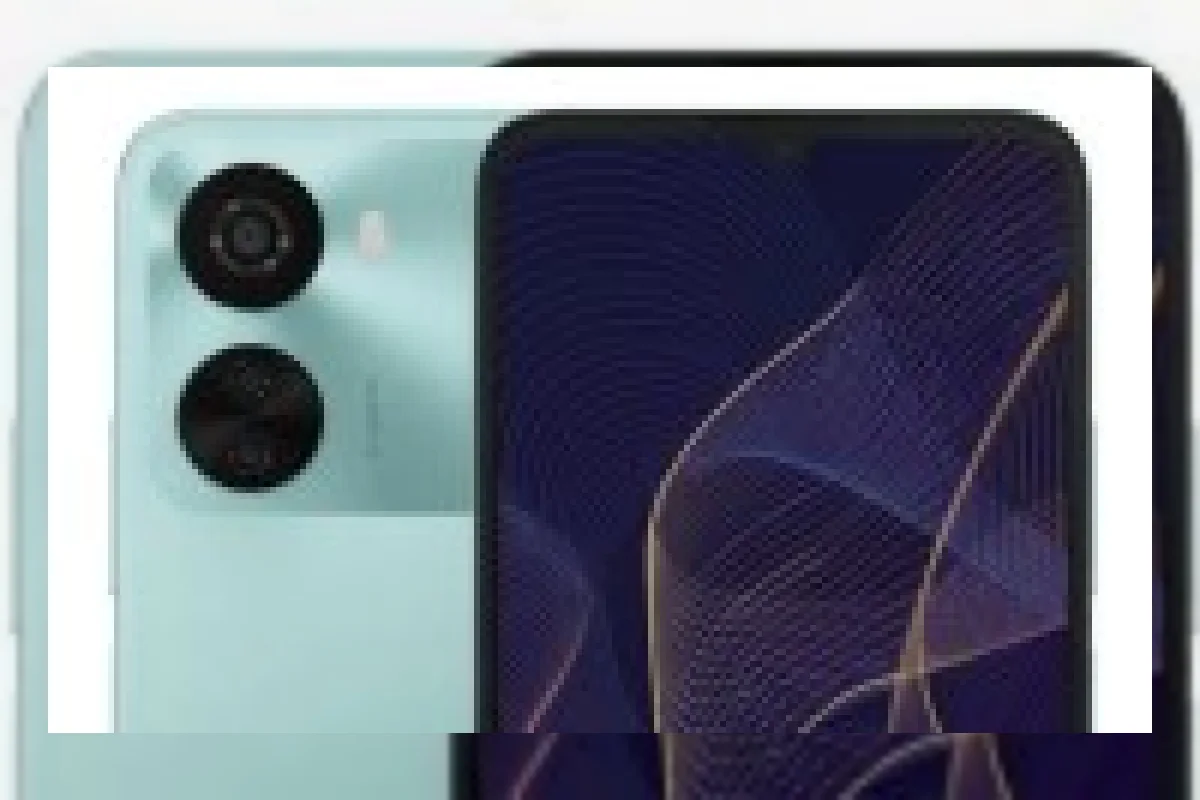 Render HMD Aura 2 Pro dengan layar LCD dan kamera belakang