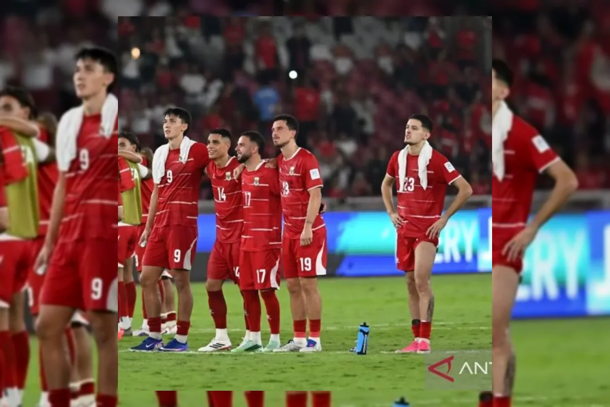 Timnas Indonesia merayakan kemenangan atas Singapura di Stadion Utama Gelora Bung Karno