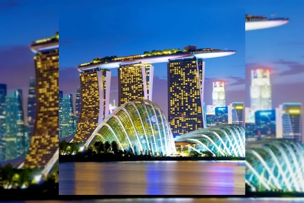 Gedung perkantoran di pusat kota Singapura