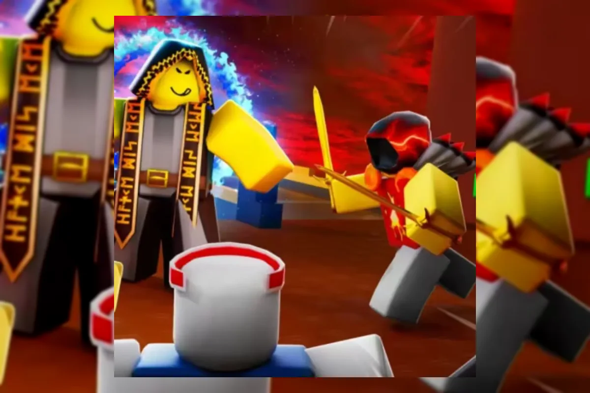 Ilustrasi perayaan ulang tahun ke-20 platform game Roblox