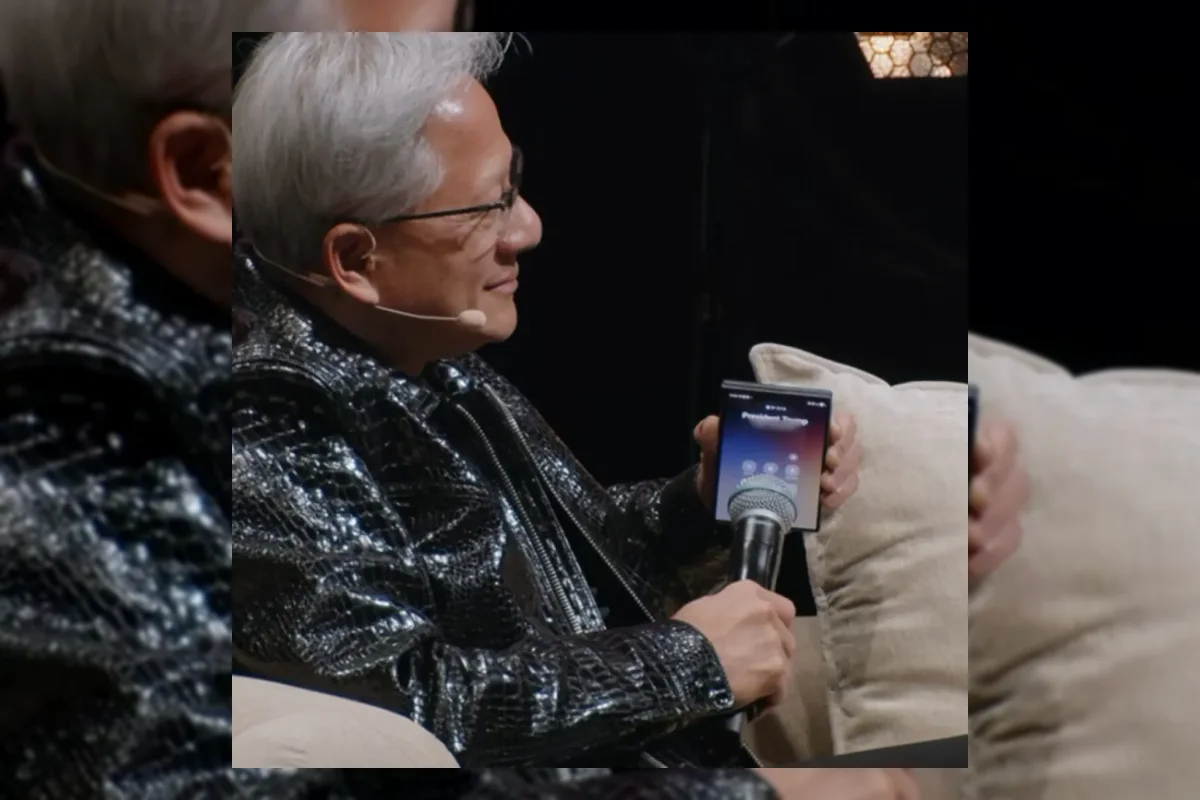 CEO Nvidia Jensen Huang saat berbicara dalam sebuah acara