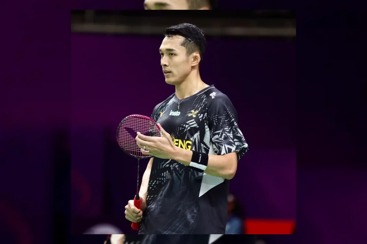 Pebulu tangkis tunggal putra Indonesia Jonatan Christie saat bertanding di Asian Games 2026