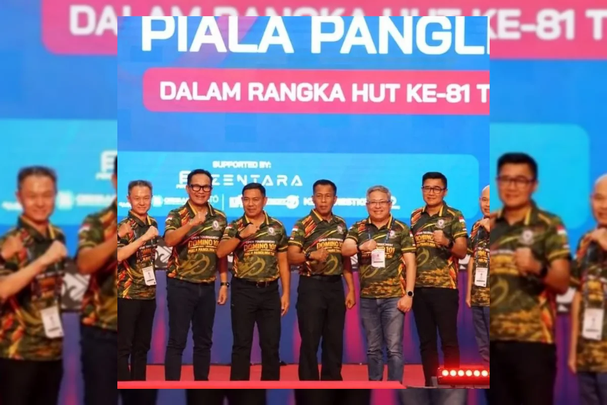 Suasana pembukaan Open Tournament Domino ORADO Piala Panglima TNI 2026 di Mabes TNI