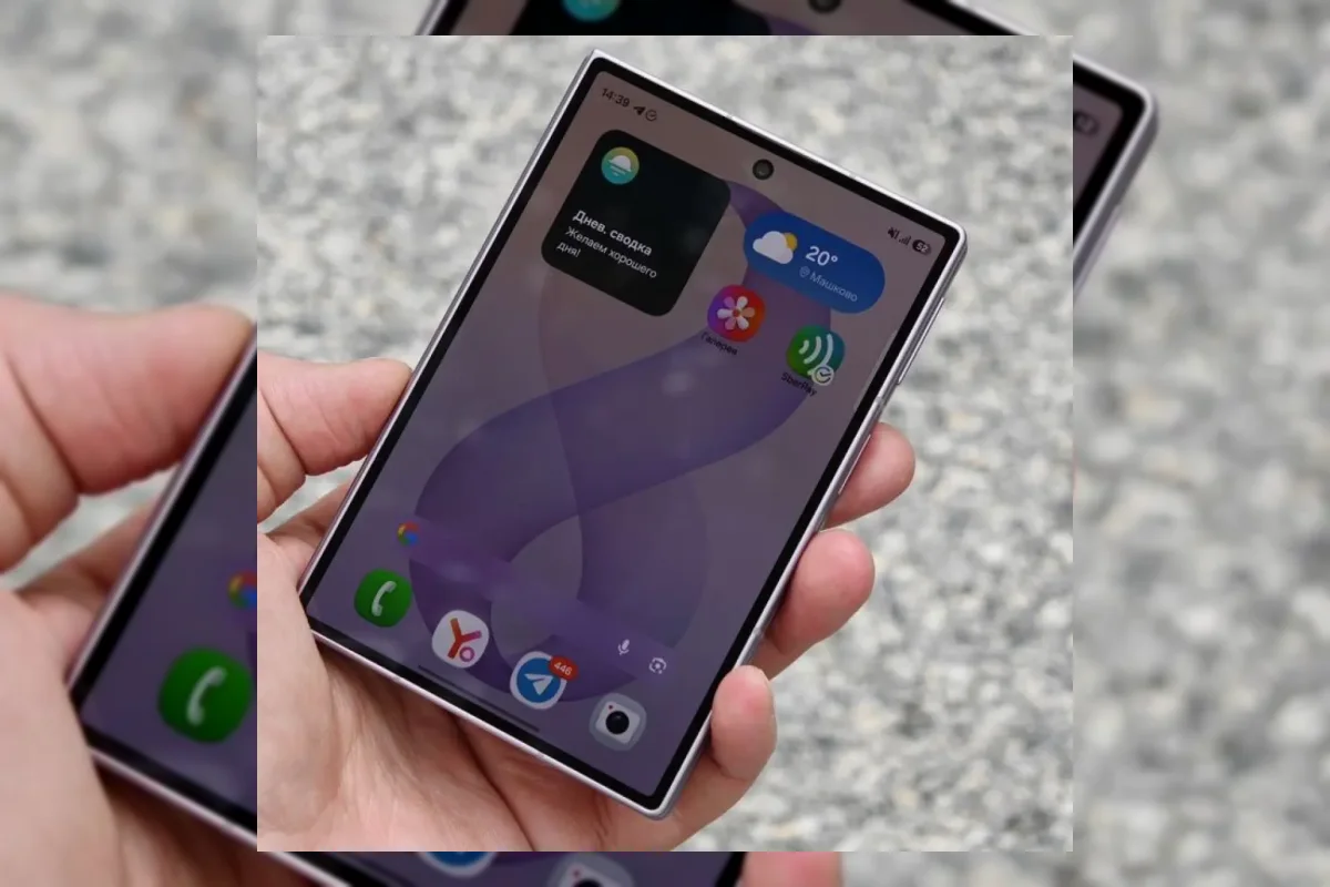 Ilustrasi ponsel lipat iPhone Duo dan ekosistem Android Google