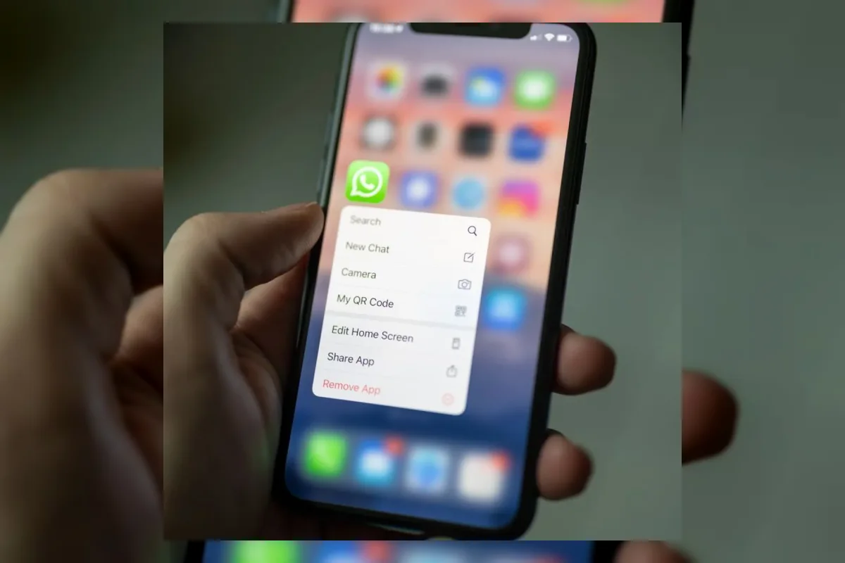 Ilustrasi status panggilan WhatsApp pada layar ponsel
