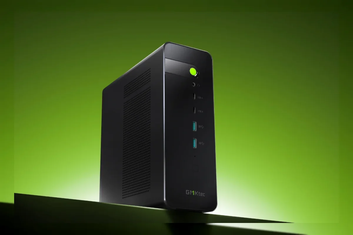 Ilustrasi mini PC Gmktec Evo-X5 Pro dengan memori terpadu 192GB