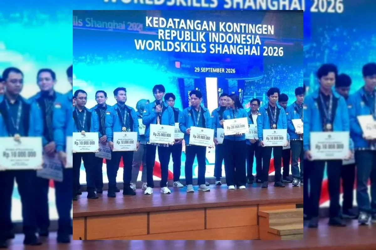 Kontingen Indonesia meraih medali di WorldSkills Shanghai 2026