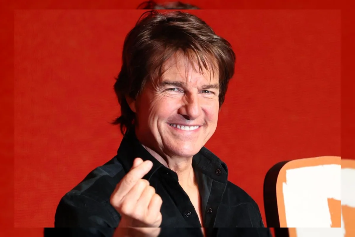 Tom Cruise saat konferensi pers film 'Digger' di Seoul
