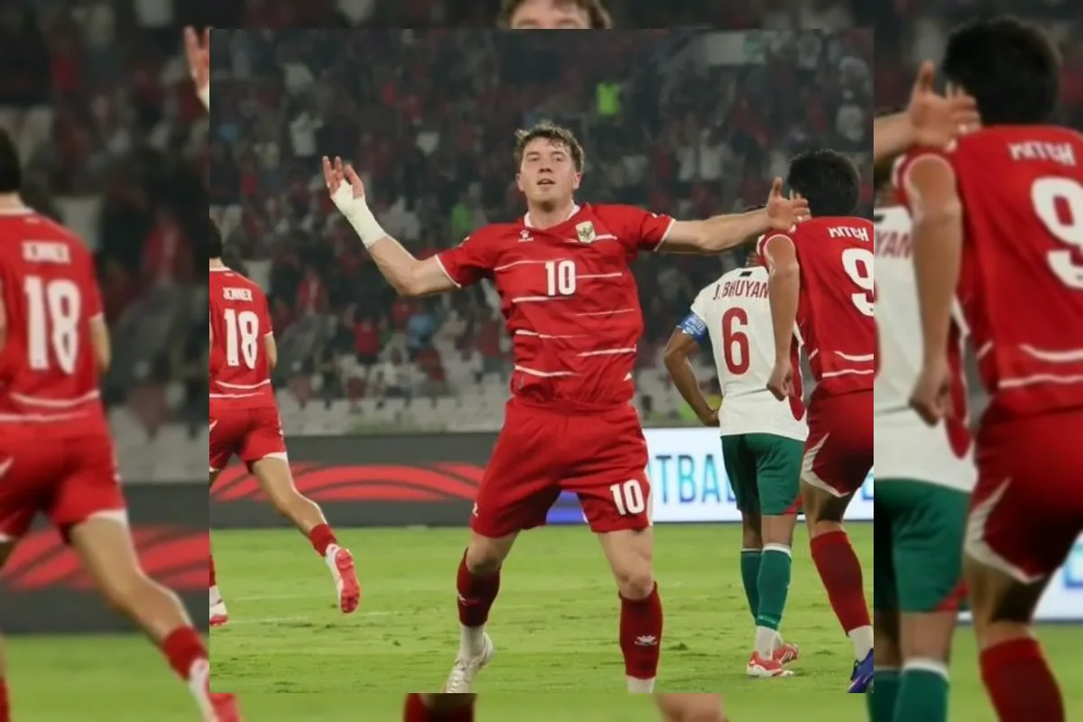 Pemain Timnas Indonesia merayakan gol ke gawang Bangladesh di Stadion Utama Gelora Bung Karno