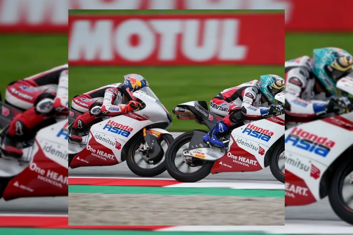 Pebalap Indonesia Veda Ega Pratama saat sesi FP1 Moto3 GP Jepang