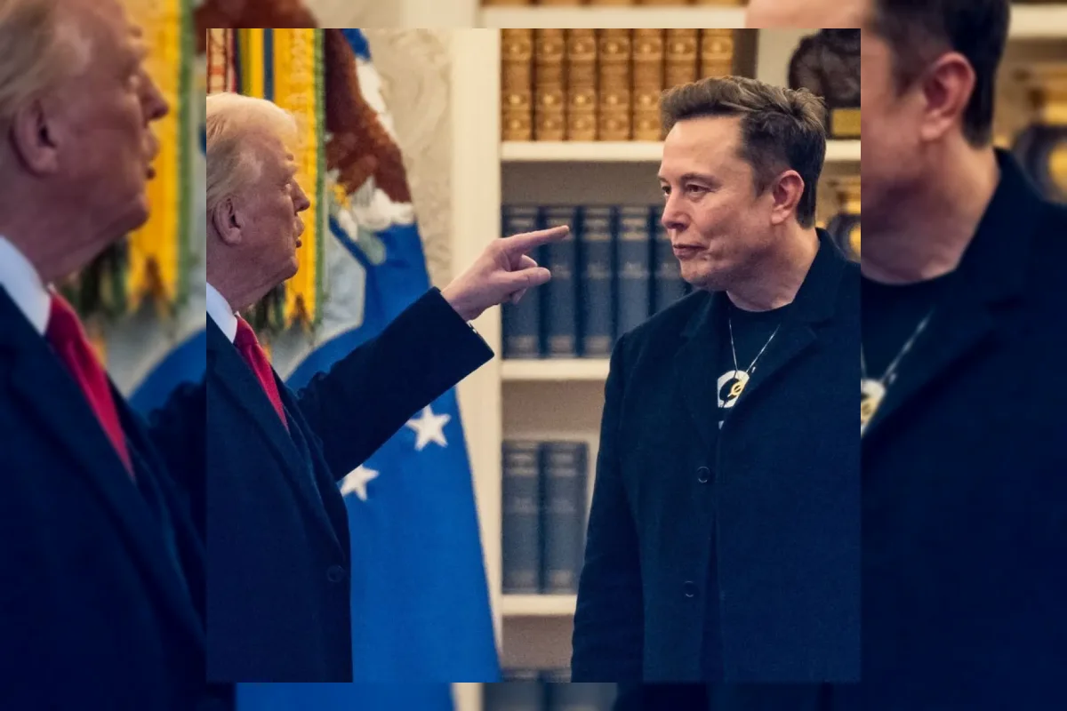 Pete Hegseth dan Elon Musk dalam pengumuman Project Meridian di Pentagon