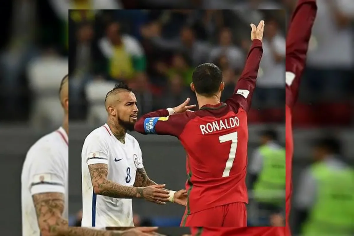 Arturo Vidal dan Cristiano Ronaldo