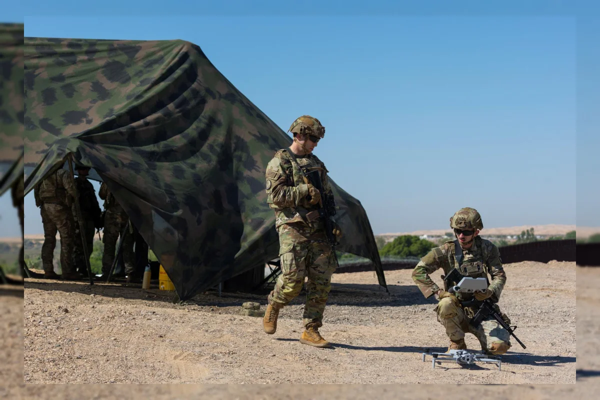 Ilustrasi pengerahan tentara Meksiko di perbatasan Texas