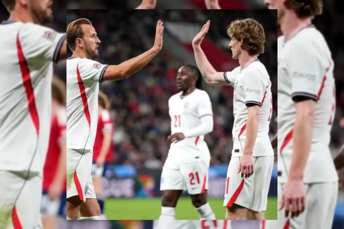 Timnas Inggris bersiap menghadapi Ceko di UEFA Nations League di Stadion Wembley