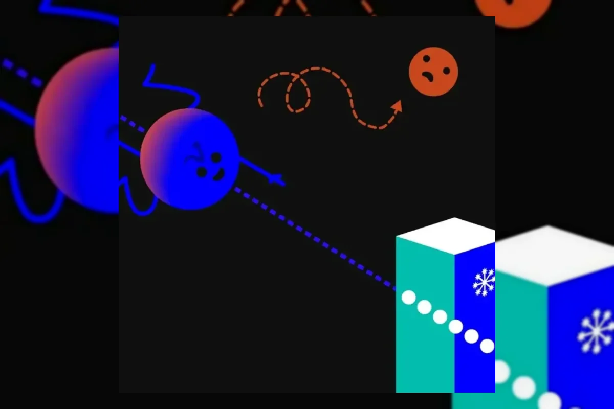 Ilustrasi Observatorium IceCube di Kutub Selatan untuk deteksi neutrino
