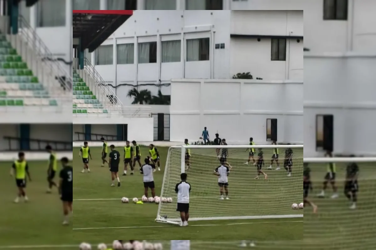 Pemain PSMS Medan berlatih taktik di Stadion Mini Pancing jelang laga melawan PSPS Pekanbaru