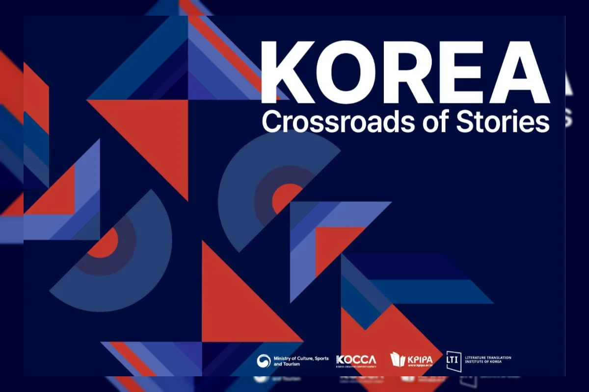 Suasana Frankfurt Book Fair dengan stan Korean Pavilion