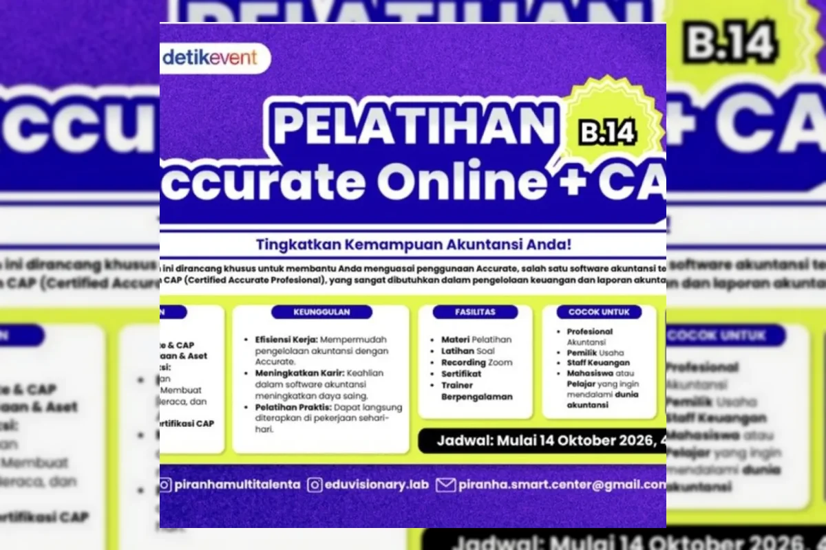 Ilustrasi pelatihan akuntansi berbasis software Accurate dan sertifikasi CAP