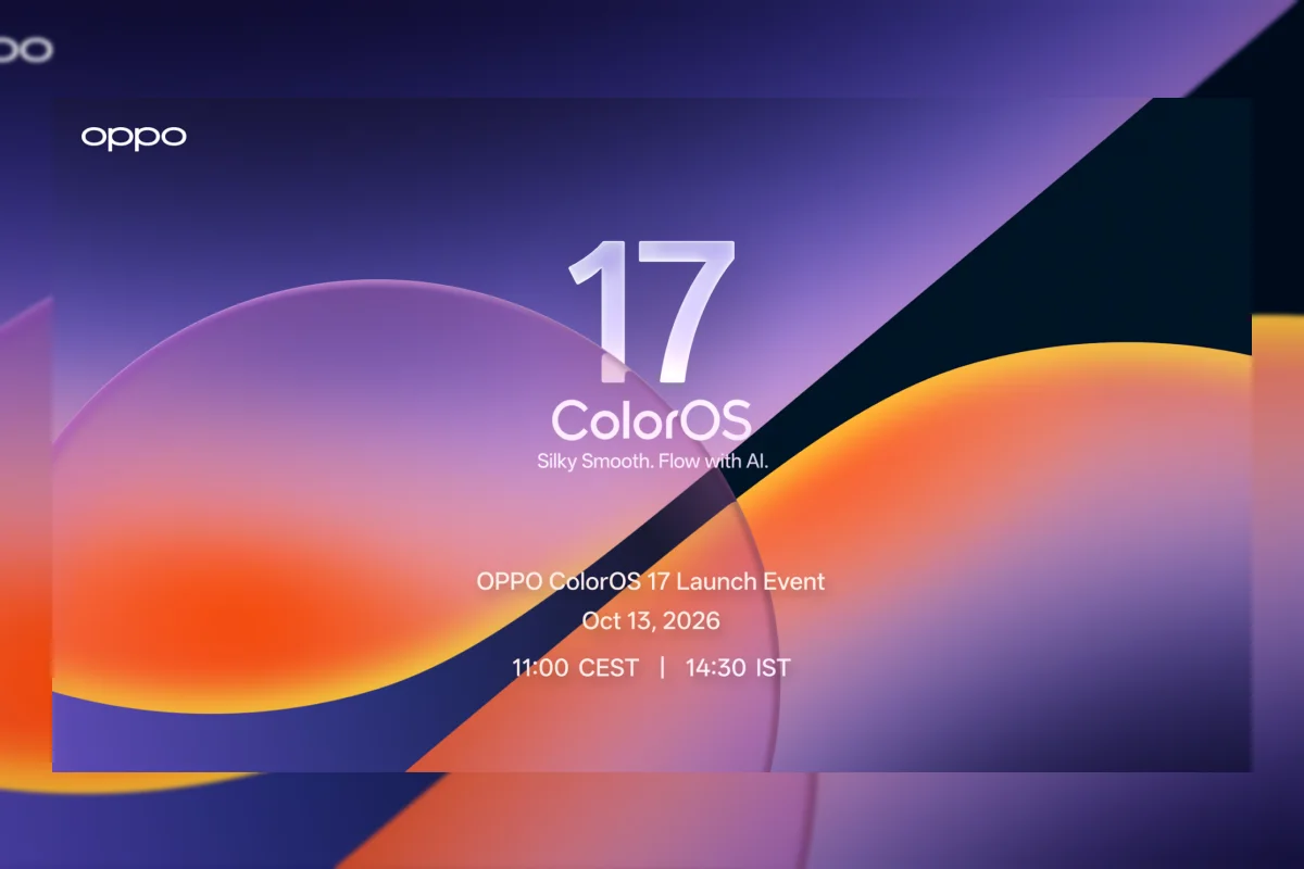 Ilustrasi smartphone Oppo dengan antarmuka ColorOS