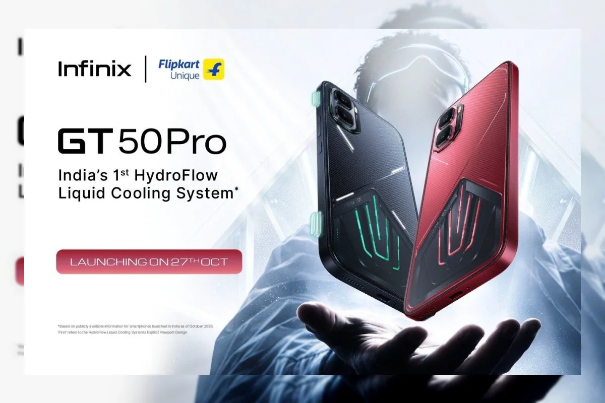 Ilustrasi ponsel gaming Infinix GT 50 Pro dengan pendingin cair