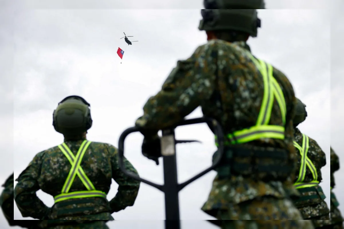 Personel militer Taiwan dalam upacara atau latihan