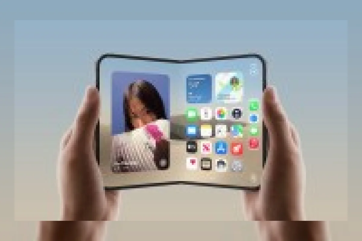 Ilustrasi iPhone Duo, perangkat lipat pertama Apple