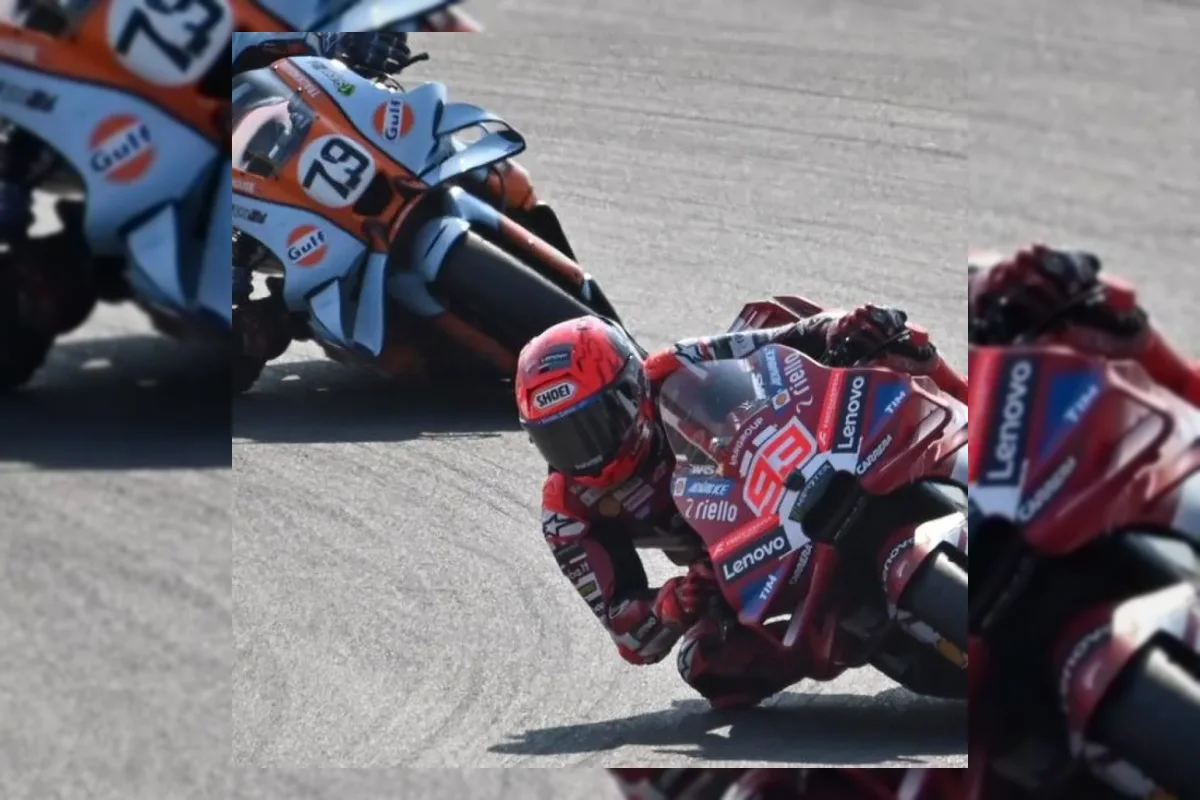 Marc Marquez merayakan kemenangan sprint race MotoGP Australia 2026 di Sirkuit Phillip Island