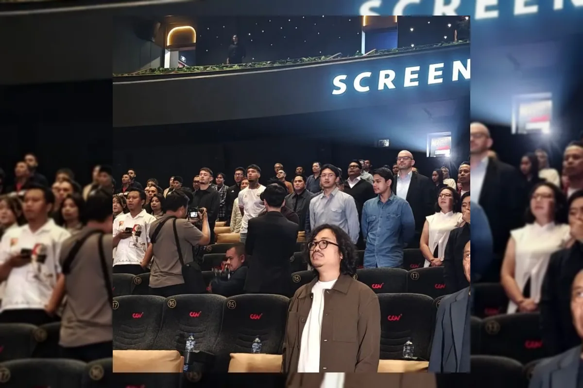 Erick Thohir saat memberikan apresiasi pada film The Longest Wait