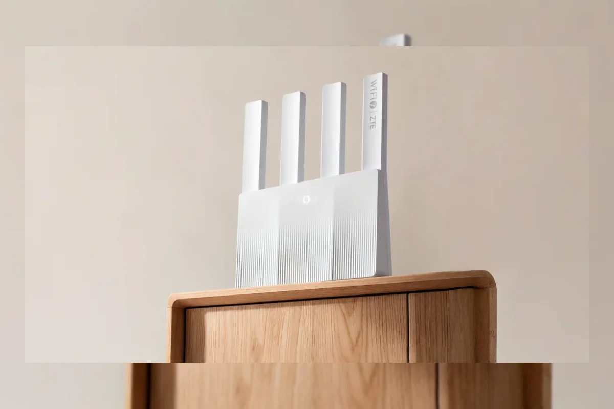 Router Wi-Fi 7 ZTE Xuntian BE3600 Qingyun Edition dengan desain vertikal