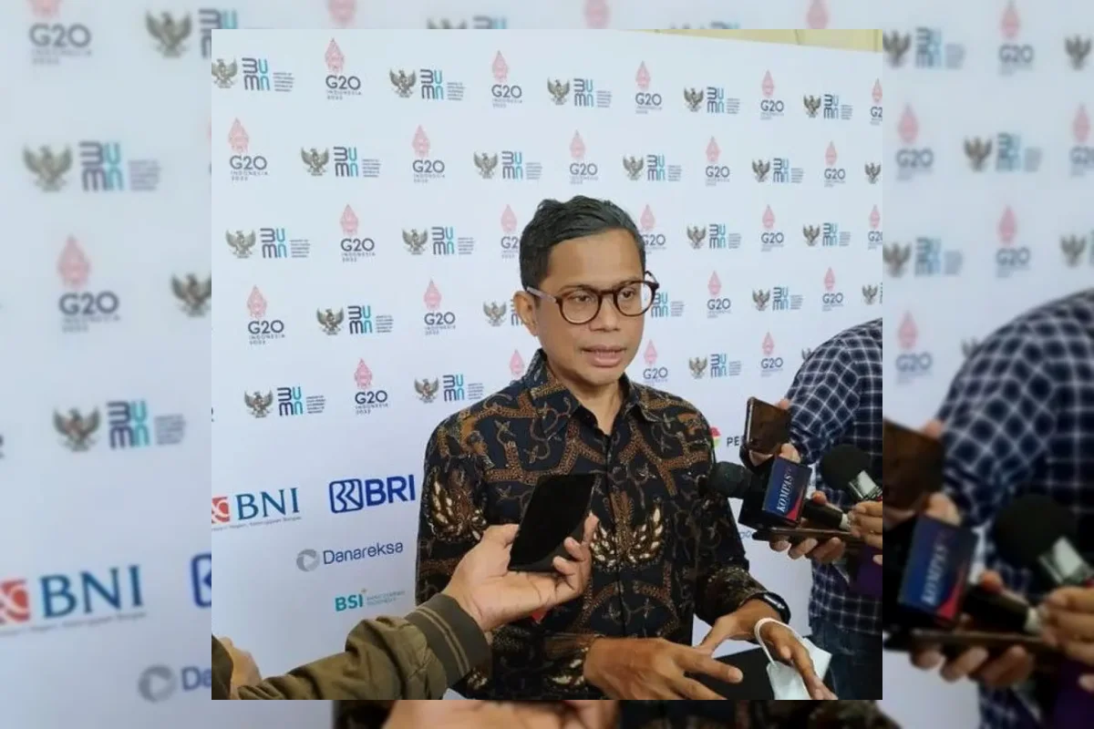 Logo Danantara Indonesia dalam acara TIME100 Next Gala 2026 di New York