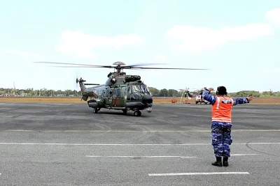 Lanud Sjamsudin Noor Kerahkan Personel dan Helikopter Tangani Karhutla Kalsel