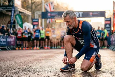 Sepatu Pelari Jebol di Tengah Half Marathon, David Rizal Spontan Melepas Sepatunya Sendiri